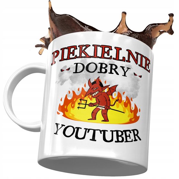Kubek Dla Youtubera Piekielnie Dobry Youtuber Z Nadrukiem Ze Zdjęciem zdjęcie 1