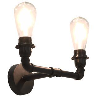 2-kierunkowa lampa ścienna, czarna, 2 żarówki E27