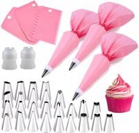 RĘKAW CUKIERNICZY 3x MEGA ZESTAW SILIKONOWY TYLKI CUKIERNICZE 36EL