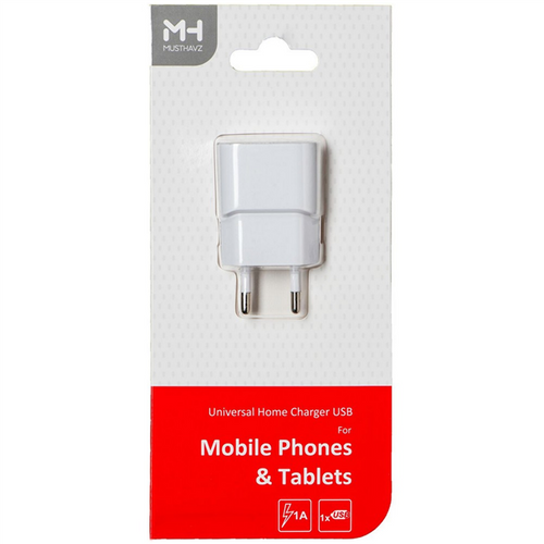 MUSTHAVZ Ładowarka sieciowa 1xUSB biała na Arena.pl