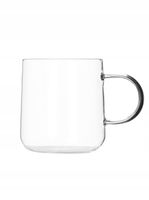 SZKLANKA KUBEK SZKLANY DO KAWY I HERBATY 330 ml. 9 cm PRZEZROCZYSTA
