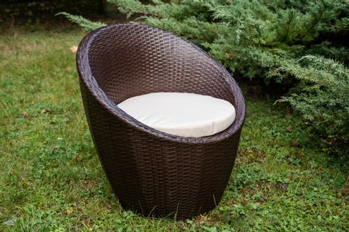 Technorattanowy fotel na taras MODICO brąz na Arena.pl