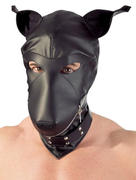 Imitation leather dog mask zdjęcie 1