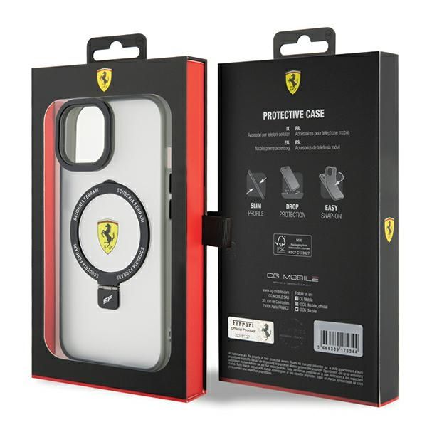 Etui Ferrari do iPhone 15 Plus, iPhone 14 Plus, Przezroczysty MagSafe zdjęcie 8
