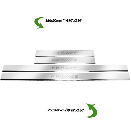 Listwa progowa TOYOTA PROACE MK2 Stal nierdzewna 304 połysk 4szt na Arena.pl