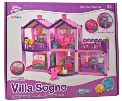 DOMEK DLA LALEK KUCYKI WILLA FIGURKI MEBLE TARAS na Arena.pl