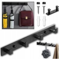 WIESZAK NA RĘCZNIKI ŁAZIENKOWY CZARNY ŚCIENNY LOFT HACZYKI DO ŁAZIENKI