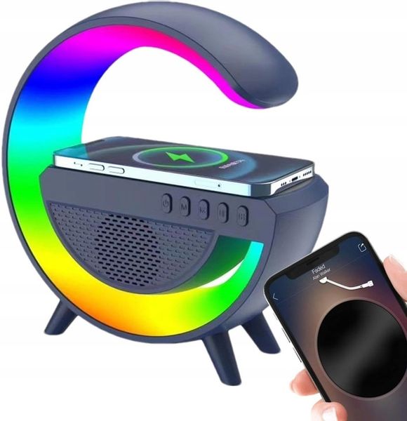 GŁOŚNIK MOBILNY PRZENOŚNY BEZPRZEWODOWE ŁADOWANIE BLUETOOTH LAMPKA RGB zdjęcie 5