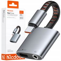 mcdodo przejściówka adapter usb-c na usb-c + mini jack kabel 3.5 mm
