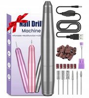 Frezarka Do Paznokci 20000 Obr Min USB 11W1 Manicure Pedicure Żel Akryl