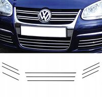 VW GOLF V JETTA - Listwy CHROM GRILL atrapa Tuning