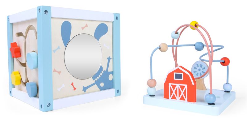 Drewniana Kostka Edukacyjna Sorter +Klocki Ecotoys zdjęcie 3