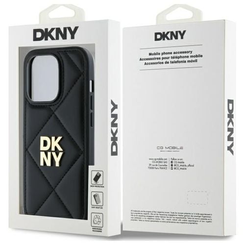 dkny dkhcp14lpqdslk iphone 14 pro 6.1   czarny/black quilted stack logo na Arena.pl