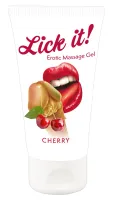 lick it żel do masażu wiśniowy 50ml - wegański, na bazie wody