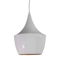 Lampa wisząca sufitowa zwis aluminiowa żyrandol retro biała LD020W