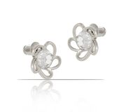 kolczyki kwiatuszki z kryształkami z kolekcji classic (p7833ag)