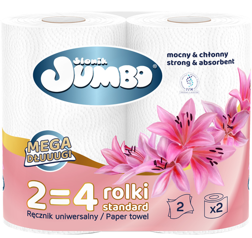 ręcznik papierowy 2r słonik jumbo mega dłuuugi biały 2w - 30 rolek na Arena.pl