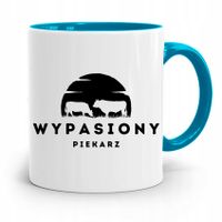 Kubek Błękitny Prezent Dla Wypasionego Piekarza Z Nadrukiem Ze Zdjęciem