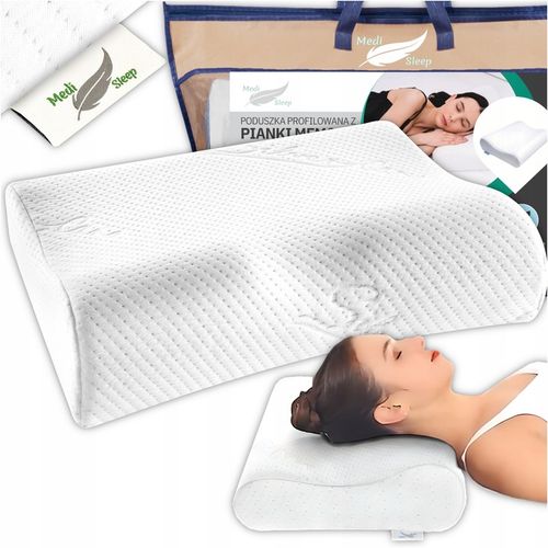 PODUSZKA ORTOPEDYCZNA DO SPANIA PROFILOWANA Z WGŁĘBIENIEM PIANKA MEMORY na Arena.pl