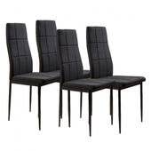 ZESTAW KRZESEŁ MODERNHOME 4SZT STALOWE CZARNE 120KG