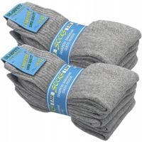 10x BAWEŁNIANE SKARPETY SKARPETKI FROTTE FROTA ROBOCZE 43-46 SZARE 10 PAR