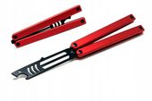 Butterfly nóż motylkowy treningowy AntarctiS T10 Shark RED RDBK otwieracz
