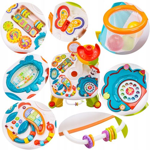 EDUKACYJNY interaktywny STOLIK ORGANKI ZJEŻDŻALNIA PIŁEK PIŁKI Liczydło na Arena.pl