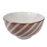 Miska ceramiczna 300 ml w różowe paski miseczka