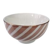 Miska ceramiczna 300 ml w różowe paski miseczka