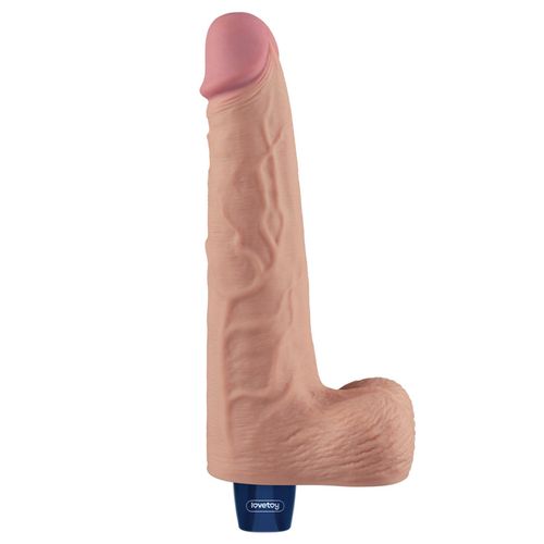 10" real softee rechargeable tpe vibrating dildo(flesh) na Arena.pl