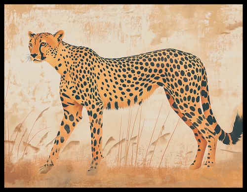 Plakat 65x50cm Gepard w Ruchu na Arena.pl