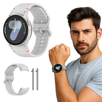 Pasek do Samsung Galaxy Watch 4 5 6 7 40/44/45/46/47mm Classic S/M/L szary