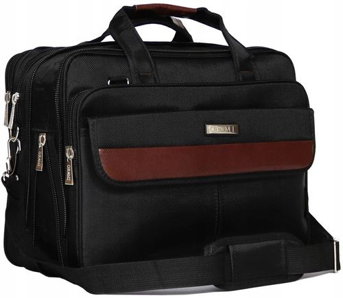 DUŻA TORBA MĘSKA DWUKOMOROWA DO PRACY NA RAMIĘ A4 na Arena.pl