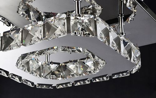 Lampa METEOR I kryształ LED panel plafon Kinkiet kwadrat12W Wobako 6000K na Arena.pl