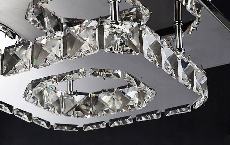 Lampa METEOR I kryształ LED panel plafon Kinkiet kwadrat12W Wobako 6000K zdjęcie 8