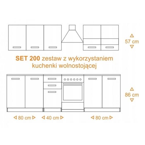 Meble kuchenne Katia G80/57 BIAŁY na Arena.pl