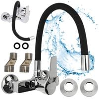 Bateria kuchenna elastyczna wylewka giętka ścienna zlewozmywakowa perlator