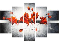OBRAZ ROZDMUCHANE CZERWONE PĄKI MAKÓW