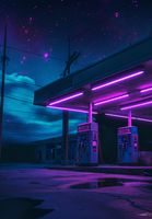 Plakat 68x98cm Moc Neonowej Nocy