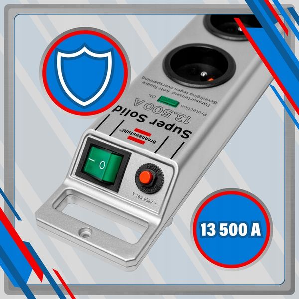 LISTWA ZASILAJĄCA ANTYPRZEPIECIOWA 8G Brennenstuhl Super Solid 13500 A zdjęcie 9