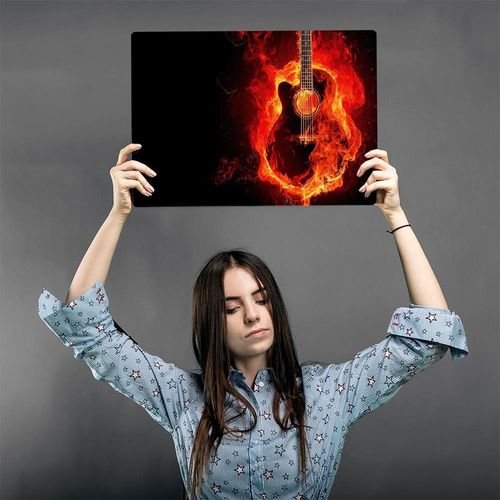 Obraz na metalu, Płonąca gitara 70x50 na Arena.pl