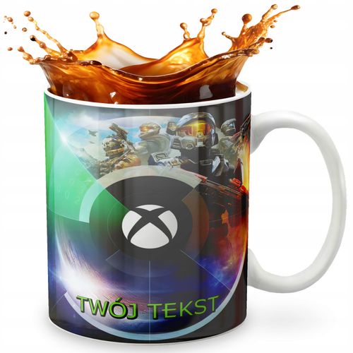 KUBEK 330ml GRAFIKA PREZENT ŚWIĘTA WZÓR - XBOX + IMIĘ na Arena.pl