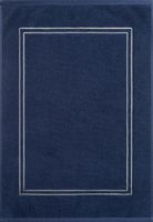 Dywanik łazienkowy Olivia 50x70 cm granatowy złoty haft bawełna