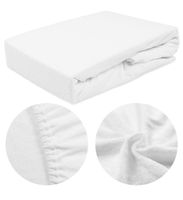 Białe prześcieradło Frotte z gumką 180x200