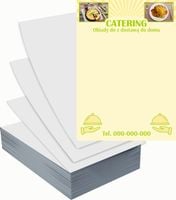 Ulotki A4 reklamowe firmowe 1000szt projekt w cenie CATERING obiady