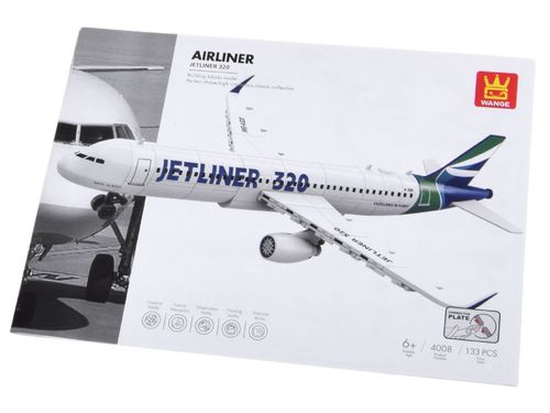 KONSTRUKCYJNY MODEL  KLOCKI PASAŻERSKI SAMOLOT na Arena.pl