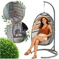 150kg FOTEL WISZĄCY Ogrodowy Poduszki Bujany Balkon Sofotel Na Balkon Jajo