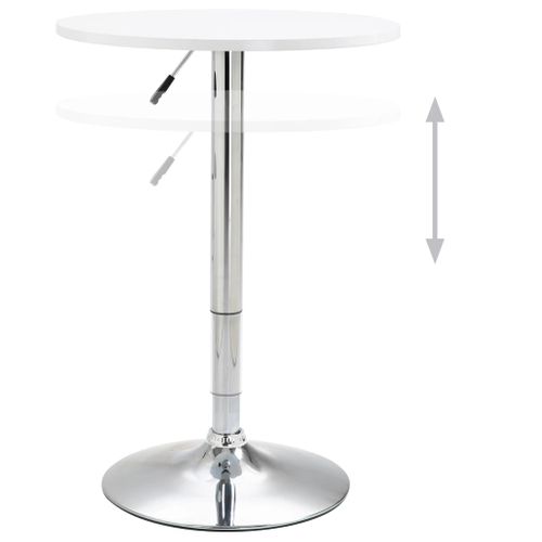 Stolik barowy, biały, Ø 60 cm, MDF na Arena.pl