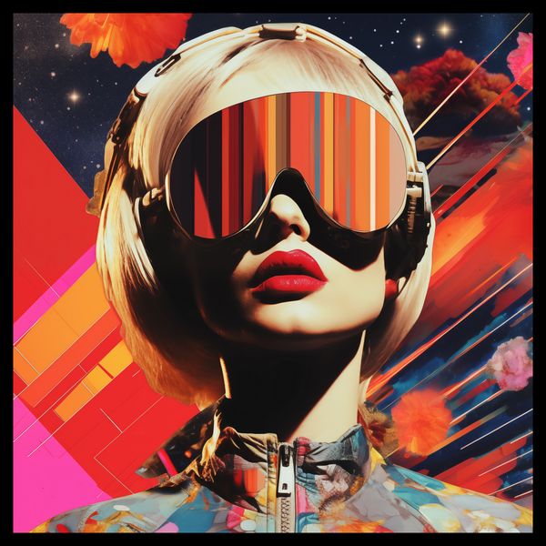 Plakat 40x40cm Retrofuturystyczna Muza zdjęcie 2