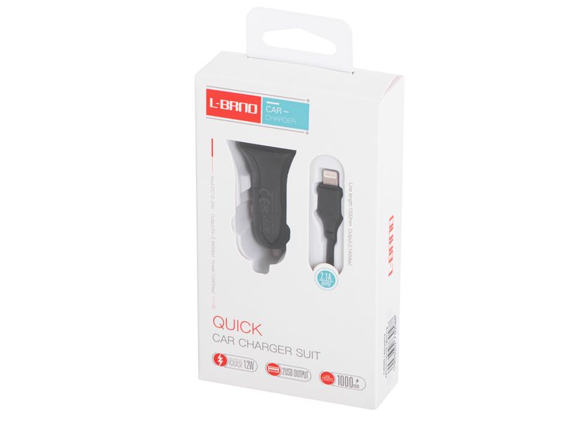 L-Brno Ładowarka Samochodowa Dual Usb + Lightning zdjęcie 7